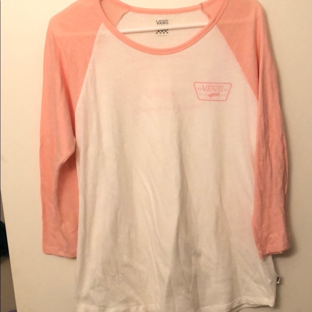 Pink and white Vans t-shirt